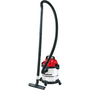 Einhell TC-VC 1812 S nedves-száraz porszívó rozsdamentes acél tartállyal és tartozékokkal.