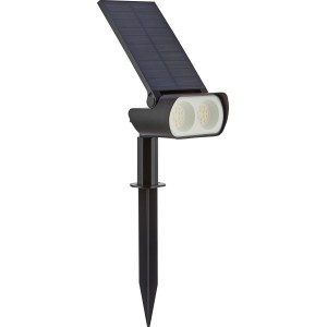Fekete Solar-Spot Cosenza LED leszúrható kerti lámpa, kb. 35 cm magas.