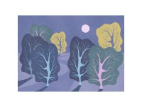 Komar fátyoltapéta Purple Nights 350 cm x 250 cm ibolyakék