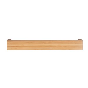Bambusz fali polc, 40 cm, világos bambuszból, fürdőszobai eszközökhöz és dekorációhoz.