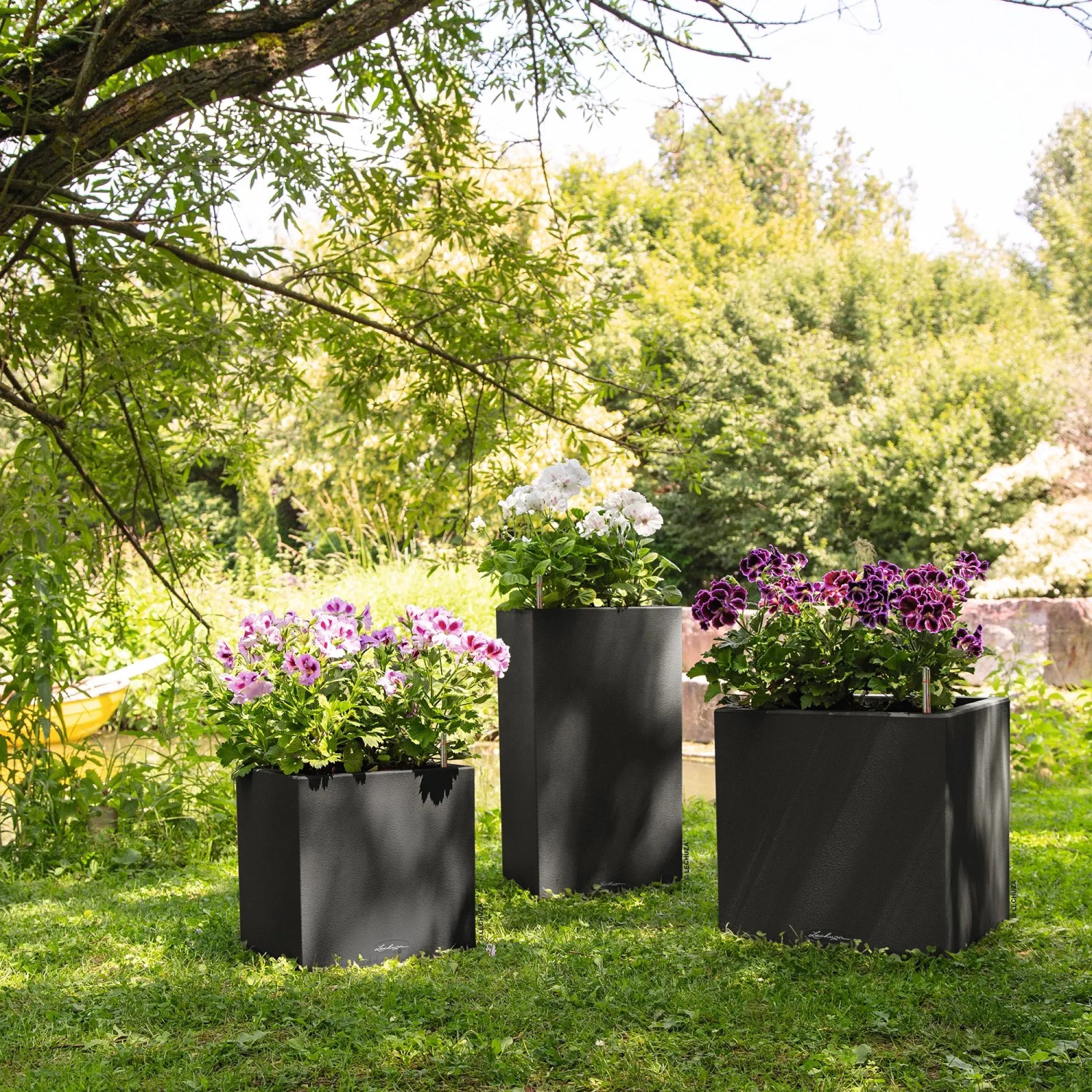 Lechuza Jardinière CANTO Stone low 40