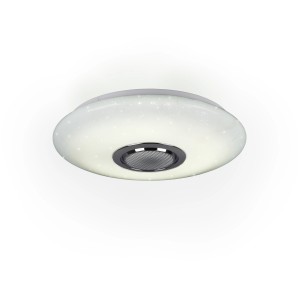 Fehér LED mennyezeti lámpa Musica hangszóróval és szivárvány effektussal.