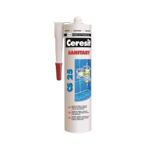 Ceresit CS 25 szaniter szilikon patron, ideális fürdőszobába és konyhába.