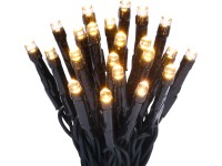 LED-es fényfüzér 80 db melegfehér LED zöld kábellel 8,92 m időzítővel