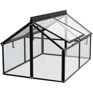 Vitavia Gaia Jumbo palántázó, fekete keret, ESG üvegezés, állítható ablakok.