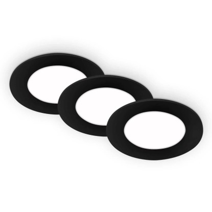 Briloner beépített LED spotlámpa 9W 350lm 4000K fekete átmérő 86 x 30 mm 3 db
