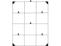 Jegyzetrács 60 cm x 75 cm fekete matt