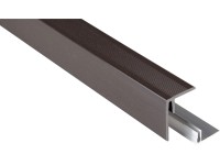 Kovalex WPC oldalzáró profil alumín. rögzítéssel szürkésbarna 4,8 x 6,4 x 250 cm