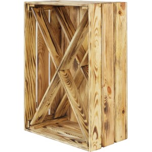 Lángolt XL fa láda Cross-Divider FSC® tároláshoz és bortartó állványhoz.