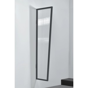Gutta oldalsó panel B1 előtetőhöz, átlátszó polikarbonát, antracit keret, 200x60x45 cm.