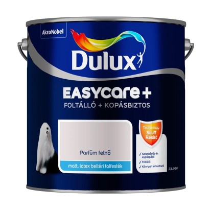 Dulux Easycare+ foltálló kopásbiztos beltéri falfesték Parfüm felhő 2,5 l
