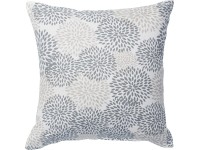 Töltött párna fehér-szürke virágmintás 40 cm x 40 cm Töltött párna fehér-szürke virágmintás 40 cm x 40 cm