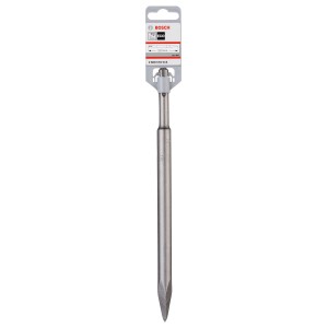 Bosch SDS plus hegyes véső 250 mm csomagolásban. Robusztus véső kúpos heggyel betonhoz és falazathoz.