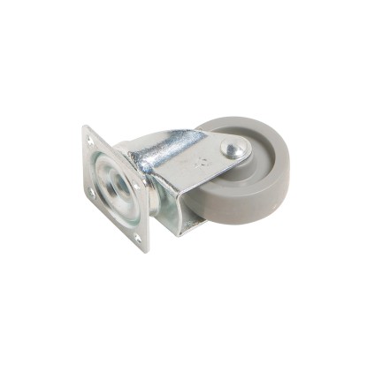 Önbeálló bútorgörgő lemezzel és puha kerékkel,  45 mm, 40 kg