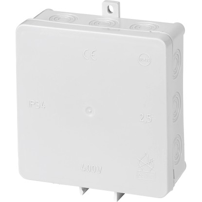 Falon kívüli elosztódoboz 100 mm x 100 mm szürke IP54