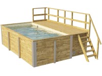 Weka tömörfa medence 595 1. méret 490 cm x 309 cm x 203 cm mozaik homok Weka tömörfa medence 595 1. méret 490 cm x 309 cm x 203 cm mozaik homok