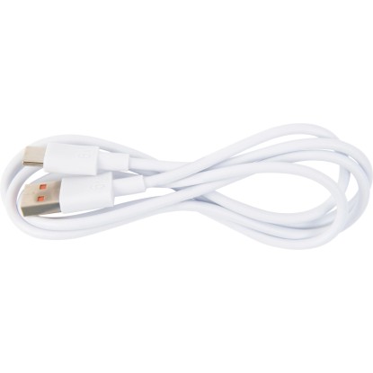 Fehér USB töltőkábel LUX akkus ragasztópisztolyhoz.