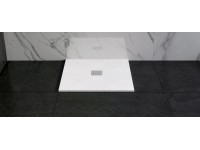 PETRA Zuhanytálca szög műmárvány ráccsal 90x90x3 cm