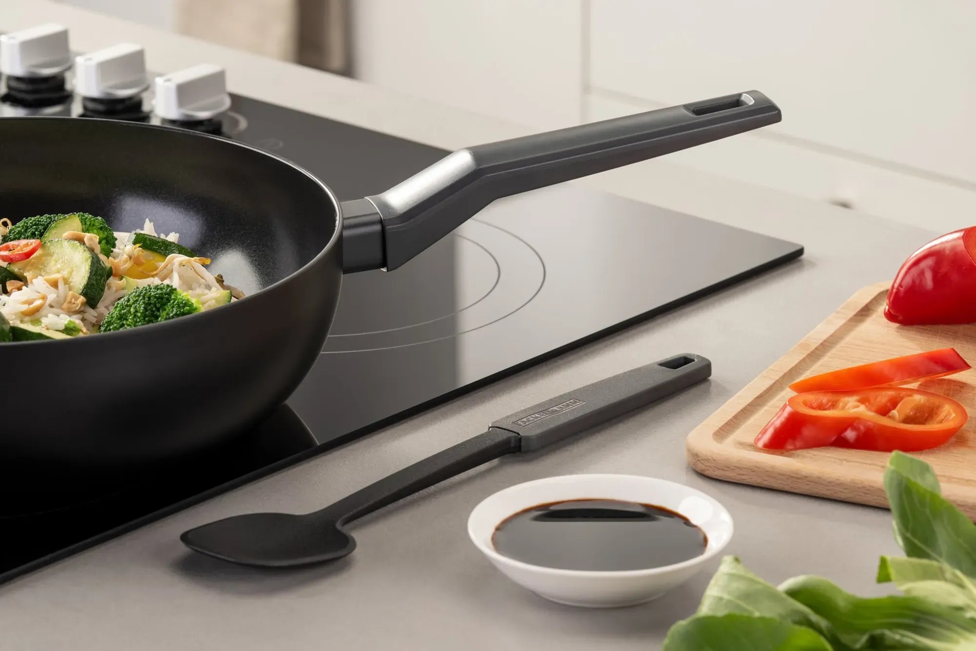 28 cm aluminium wok met keramische antiaanbaklaag, PFAS-vrij