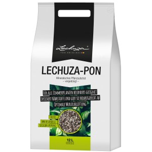Lechuza-Pon ültetőközeg, 12 liter, szobanövényekhez. Ásványi talaj a tápanyagok optimális ellátásához.