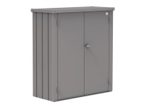 Biohort Romeo teraszszekrény M kvarcszürke 140 cm x 132 cm x 57 cm