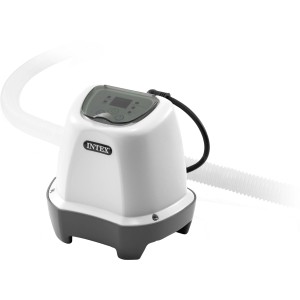 Intex Krystal Clear QS200 sós vízi rendszer medencékhez, fehér elektrolízis egység kijelzővel.