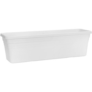 Fehér Florus Mediterran virágláda 60 cm-es öntözőrendszerrel.
