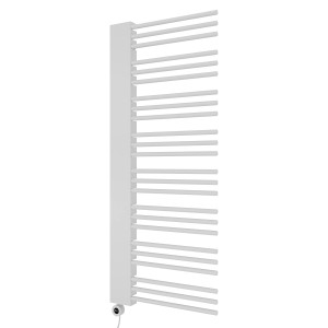 Fehér Azur elektromos törölközőszárító Rosi, 146x60 cm, 700 W, 6.1 típus radiátorokhoz.