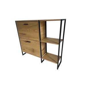 Fémkeretes cipősszekrény fém váz MDF lap 95x24x85 cm - terhelhetőség: 10 kg/polc