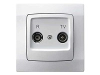 Káró RTV 2,5 3dB csillagpontos antenna csatlakozó komplett fehér