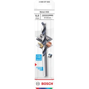 Bosch HSS fémfúró, 5,5 mm, precíz fúráshoz fémben.