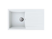 Miló beépíthető mosogató Luxuria 86 gránit kompozit fehér Miló beépíthető mosogató Luxuria 86 gránit kompozit fehér