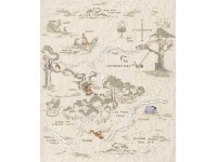 Komar vlies fotótapéta Winnie Pooh Map 200 cm x 240 cm