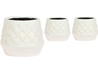 Bohemian kerámia kaspó fehér magasság kb. 15 cm cserépátmérő kb. 9 cm belül