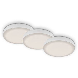 Briloner LED süllyesztett lámpák Plat 3 részes készlet, fehér, kerek lámpák semleges fehér fénnyel.