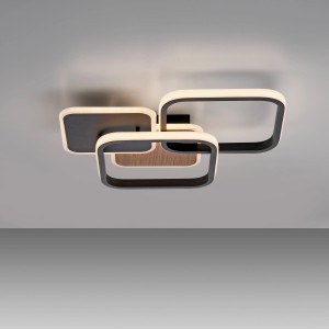 Modern LED mennyezeti lámpa Sevent fa dekorral, 8,7x39,4 cm, fali lámpákhoz.