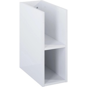 Fehér Maximus Stylo Duo fürdőszobai polc, 20 cm széles, két rekesszel fürdőszobai kiegészítők számára.