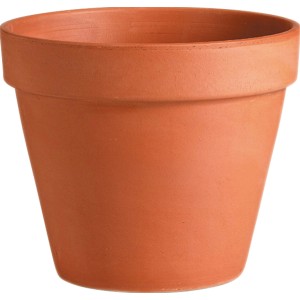 Deroma standard terrakotta virágcserép, Ø 15 cm, beltéri és kültéri használatra.