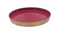 Ayra tálca 4 cm x 31 cm kerek rózsaszín