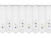 Függöny jacquard vitrázs olajbogyó mintával 60 cm magas méteráru