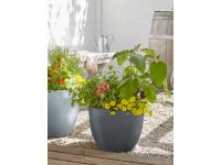 Scheurich virágtartó Padua 39,6 cm átmérő x 30,7 cm fekete gránit