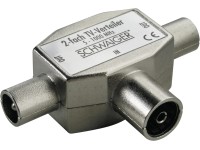 Schwaiger TV-csatlakozó elosztó ezüstszínű Schwaiger TV-csatlakozó elosztó ezüstszínű