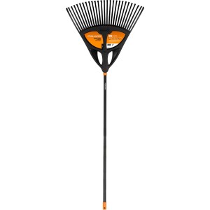 Fiskars Solid XL lombseprű: Széles lombgereblye könnyű alumínium nyéllel nagy területekhez.