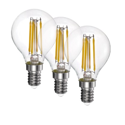 Euro - Lux LED izzószálas izzó E14 G45 4 W 470 lm 3000 K 3 db