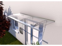 PT/ET félnyereg előtető rozsdamentes acél hatású/átlátszó 22,5 cm x 240 cm PT/ET félnyereg előtető rozsdamentes acél hatású/átlátszó 22,5 cm x 240 cm