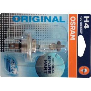 Osram H4 halogén izzó bliszterben, autóalkatrész.