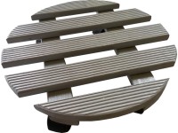 Gurulós virágtartó kerek szürke