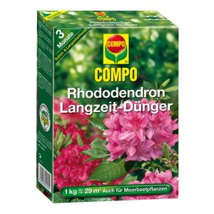 Compo Rhododendron tartós műtrágya 1 kg-os csomag a gyönyörű virágokért.