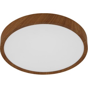 Eglo Musurita LED mennyezeti lámpa, Ø 34 cm, fa hatású természetes/fehér. Kerek lámpa konyhába, nappaliba, irodába.