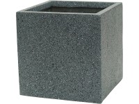 Revens virágedény durva felületű 29 cm x 30 cm x 30 cm sötétszürke